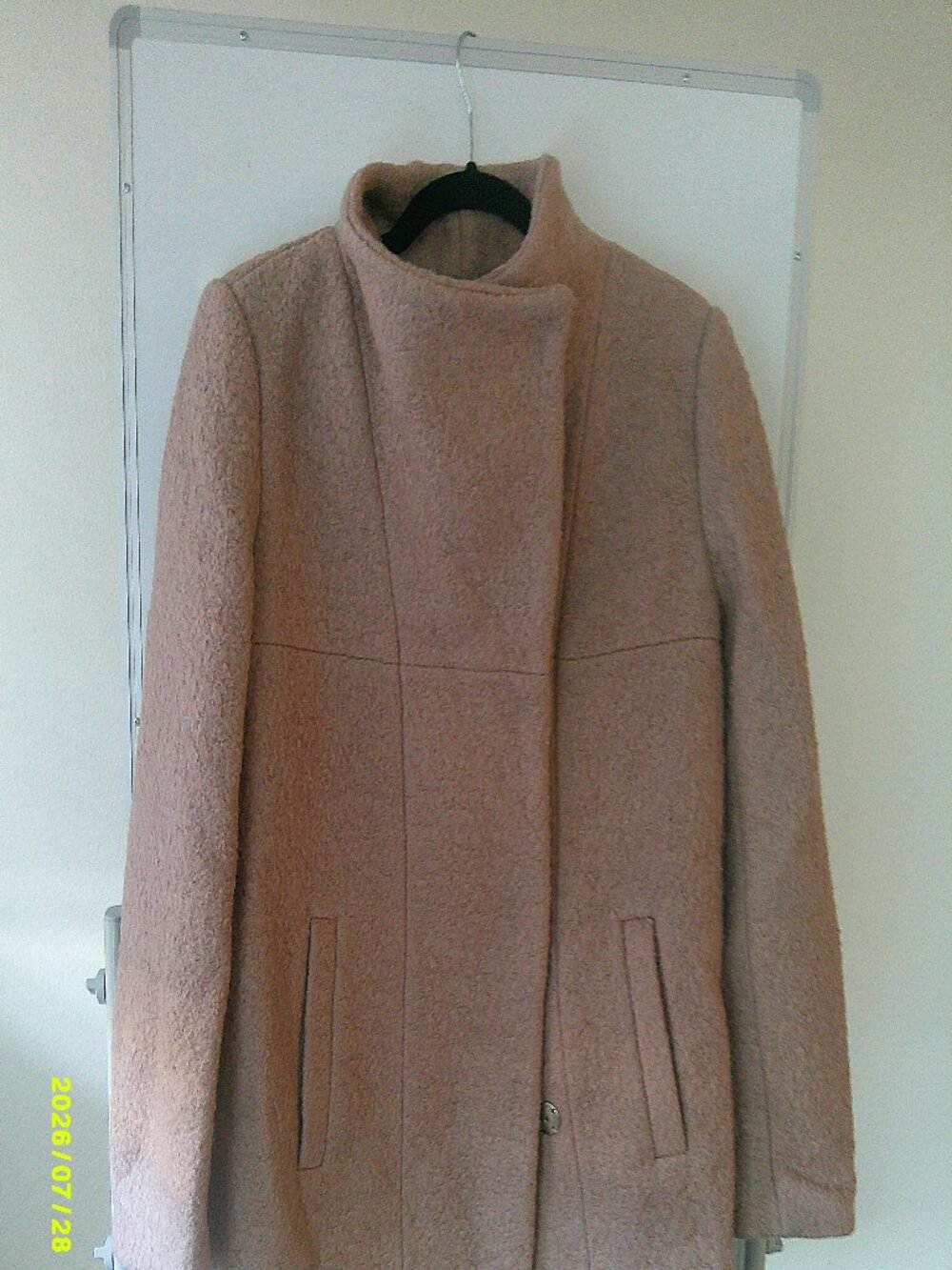 Kenneth Cole New York Size S Rose Gold Teddy Coat
